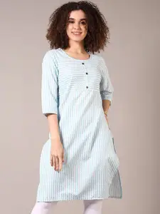 V-Mart Chevron Printed Round Neck Straight Kurta