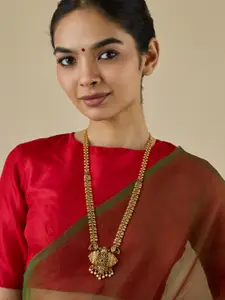 Kushal's Fashion Jewellery Copper Gold-Plated Antique Necklace