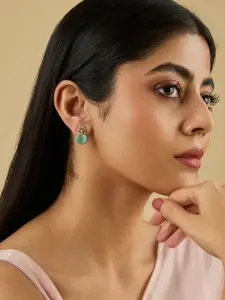 Kushal's Fashion Jewellery Gold Plated Zircon Embellished Bridal Dome  Jhumkas Earrings