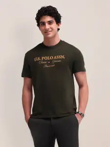 U.S. Polo Assn. Men Brand Logo Printed Slim Fit T-shirt