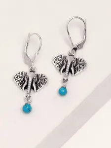 LeCalla 925 Sterling Silver Rhodium-Plated Contemporary Shaped Drop Earrings