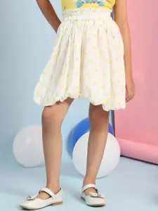Biba Girls Printed Pure Cotton Flared Balloon Skirt