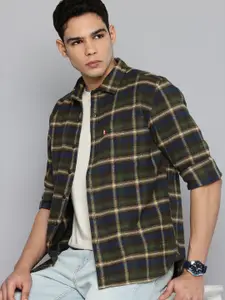 Levis Pure Cotton Checked Flannel Relaxed Fit Casual Shirt