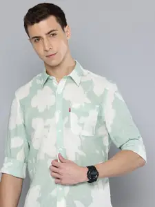 Levis Slim Fit Dyed Linen Cotton Casual Shirt