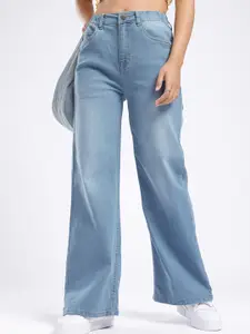 glitchez Women Flared Heavy Fade Stretchable Jeans