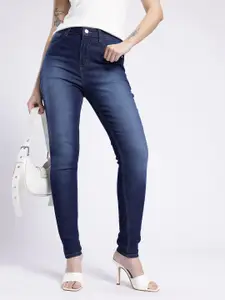 glitchez Women Skinny Fit Heavy Fade Stretchable Jeans