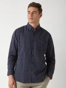 Louis Philippe Sport Men Button-Down Collar Striped Slim Fit Casual Shirt