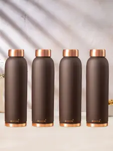 BOROSIL Brown 4 Pieces Copper Water Bottle 1L Each