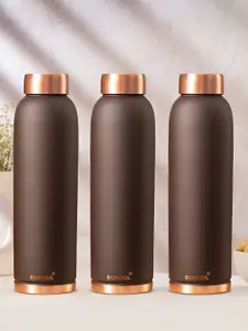 BOROSIL Brown 3 Pieces Copper Water Bottle 1L Each