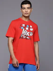 ADIDAS Graphic Printed Cotton T-shirt