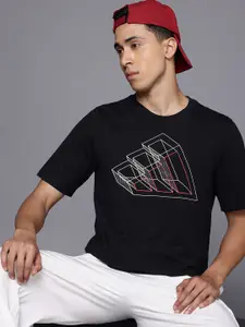 ADIDAS Printed Regular Fit Pure Cotton T-Shirt