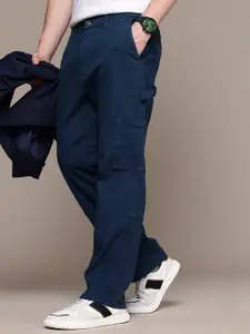 The Roadster Lifestyle Co. Men Relaxed Loose Fit Cargos Trousers