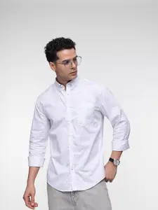 French Connection Slim Fit Opaque Printed Pure Cotton Casual Shirt