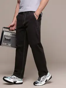 The Roadster Lifestyle Co. Men Solid Relaxed Loose Fit Trousers