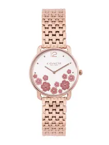 Coach Women Elliot Floral Patterned Dial Analogue Watch 14504515