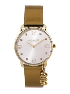 Coach Women Elliot Leather Analogue Watch 14504449
