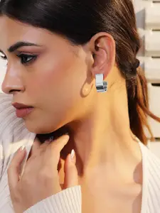 Rubans Set of 2 Silver-Plated Contemporary Shaped Studs