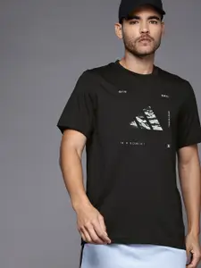 ADIDAS Box Logo Print Training T-shirt
