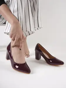 DressBerry PU Block Pumps with Tassels