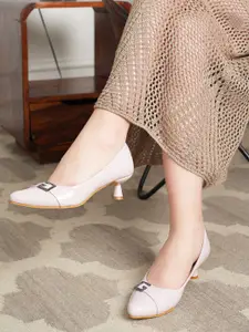 DressBerry Textured Party Kitten Sandals