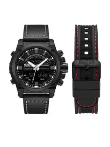 REACTION KENNETH COLE Men Dial & Leather Straps Analogue Watch KRWGP0069901