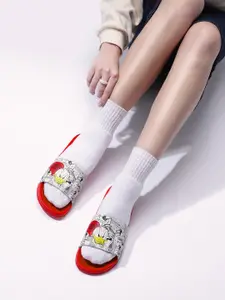 Kook N Keech Women Donald Duck Printed Sliders