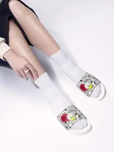 Kook N Keech Women Donald Duck Printed Sliders