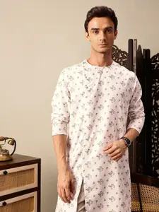 House of Pataudi Floral Printed Rozana Kurta