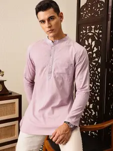 House of Pataudi Yoke Chikankari hand embroidered jashn Pure Cotton short kurta