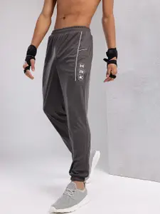 HRX by Hrithik Roshan Men Brand Logo Printed Mid-Rise Rapid-Dry Training Joggers