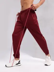 HRX by Hrithik Roshan Men Brand Logo Detail Mid-Rise Rapid-Dry Training Joggers