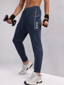 HRX by Hrithik Roshan Men Brand Logo Printed Mid-Rise Rapid-Dry Training Joggers