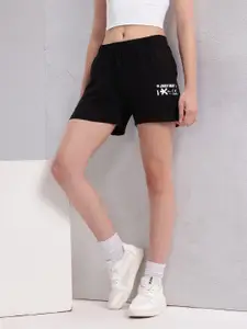 HRX by Hrithik Roshan Women Typography Printed Shorts