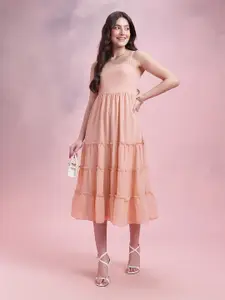 DressBerry Ruffled Fit & Flare Midi Dress