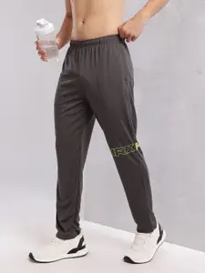 HRX by Hrithik Roshan Men Rapid-dry Brand Logo Print Training Track Pants