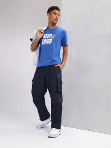 HRX by Hrithik Roshan Men Rapid-Dry Cargo Parachute Track Pants