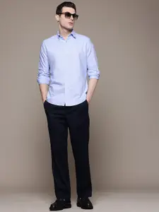 MANGO MAN Pure Cotton Casual Shirt with Embroidered Logo Detail