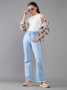 DOLCE CRUDO Women Bootcut High-Rise Heavy Fade  Jeans