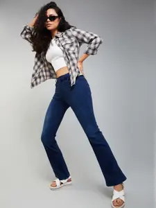 DOLCE CRUDO Women Wide Leg Stretchable Jeans