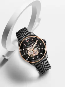 French Connection Men Skeleton Dial Analogue Automatic Motion Watch FCA19BBM