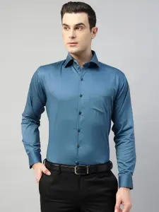 Hancock Slim Fit Cotton Satin Stretchable Party Shirt