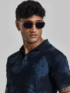 Snitch Men Oval Sunglasses with UV Protected Lens SN0087