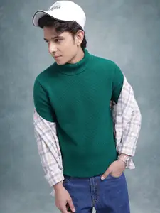 The Roadster Lifestyle Co. Textured Turtle Neck Pullover