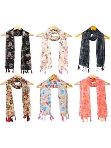 StoleVilla Pack of 6 Women Printed Scarf
