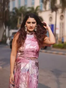 BRIJAL LAD Women Floral Printed A-Line Midi Skirt