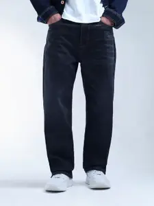 Flying Machine Men Loose Relaxed Fit Mid Rise Cotton Light Fade Stretchable Jeans