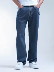 Flying Machine Men Loose Relaxed Fit Light Fade Stretchable Jeans