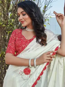 Satrani Ethnic Motifs Beads and Stones Saree