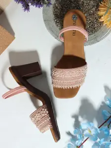 DIVASTRI Women Embellished Block Sandals