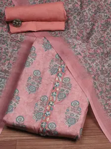 Biba Floral Printed Pure Cotton Unstitched Dress Material